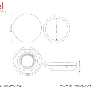 ขนาด ตลับแป้ง
