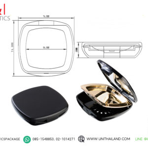 ตลับแป้งอัดสีดำด้าน