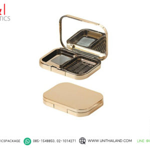 ตลับแป้งสี่เหลี่ยมสีทอง