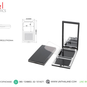 ตลับแป้งสีดำ, ตลับแป้งสี่เหลี่ยม,ตลับแป้งพัฟเปล่า