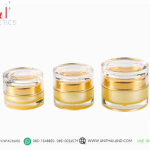 กระปุกอะคริลิคสีทอง