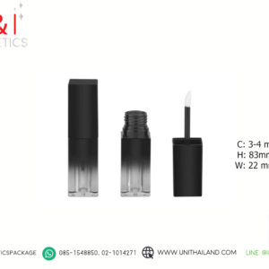 หลอดลิปฝาดำ,ขวดลิปสีดำ , แพคเกจลิปแมท