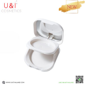 ตลับแป้งสี่เหลี่ยม  ,แพคเกจตลับแป้ง  ตลับแป้งสีขาว