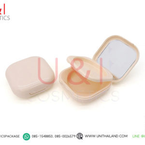 ตลับแป้งสี่เหลี่ยม ตลับแป้งสีนู๊ด