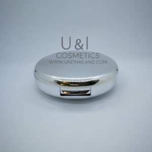 ตลับแป้งสีเงิน ตลับแป้งกลม